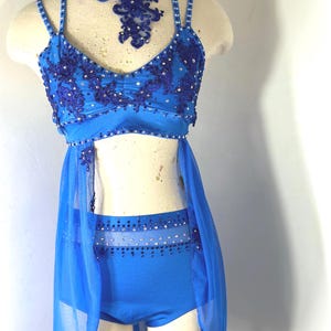 Royal Blue Contemporary dance Costume, custom dance Costume, competition Dance Costume, dance costume