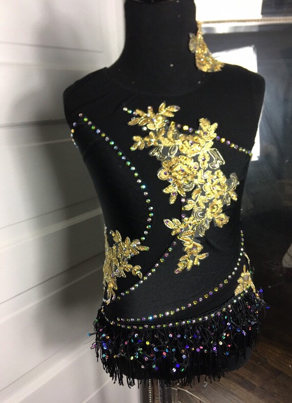 black and gold jazz costume