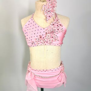 Lyrical Dance Costume, one of a kind blush pink dance costume