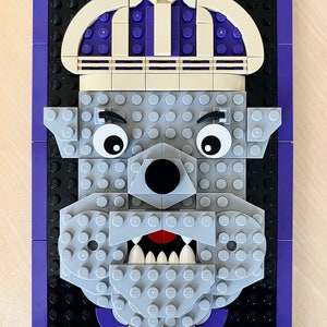 Duke Dog Face Plate - Custom Set with Authentic Bricks & Building Instructions