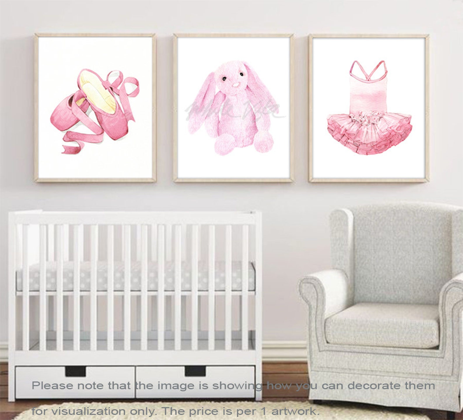ballet decor, ballet shoes water color art prints, pink ballerina illustration, fashion decor, nursery art print digital downloa