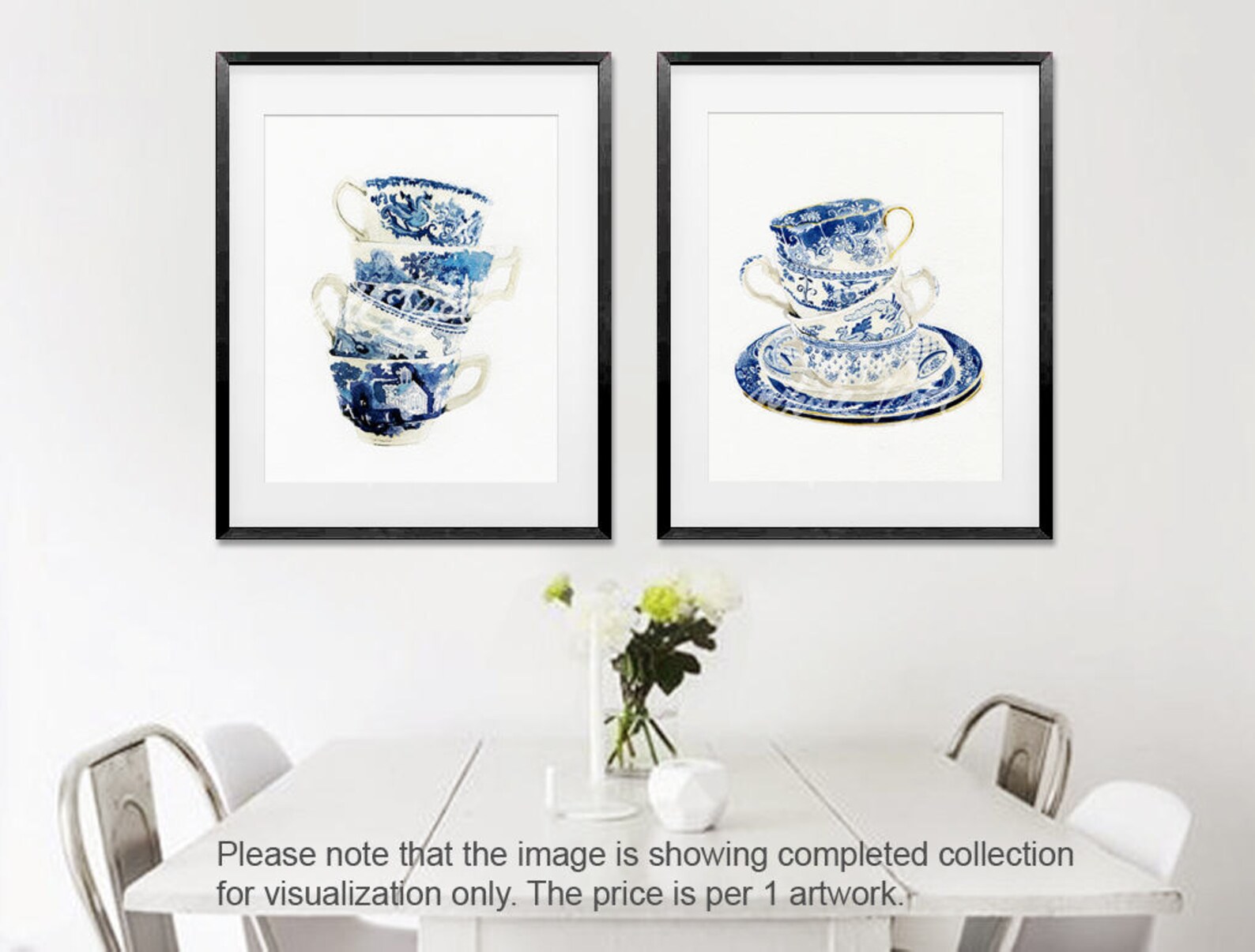 tea-cup-watercolour-art-print-willow-style-blue-white-willow-etsy