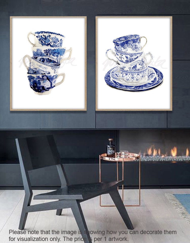tea-cup-watercolour-art-print-willow-style-blue-white-willow-tea-cup