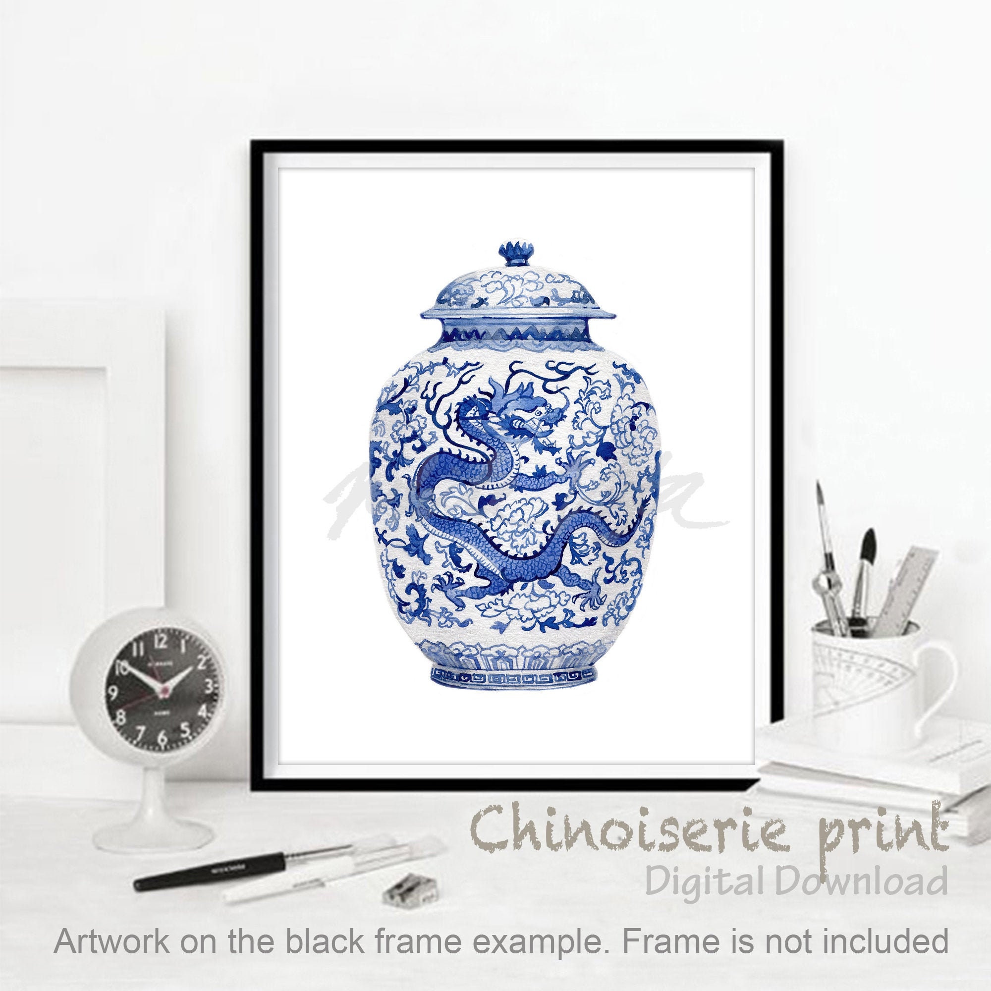 Blue dragon vase - Etsy 日本
