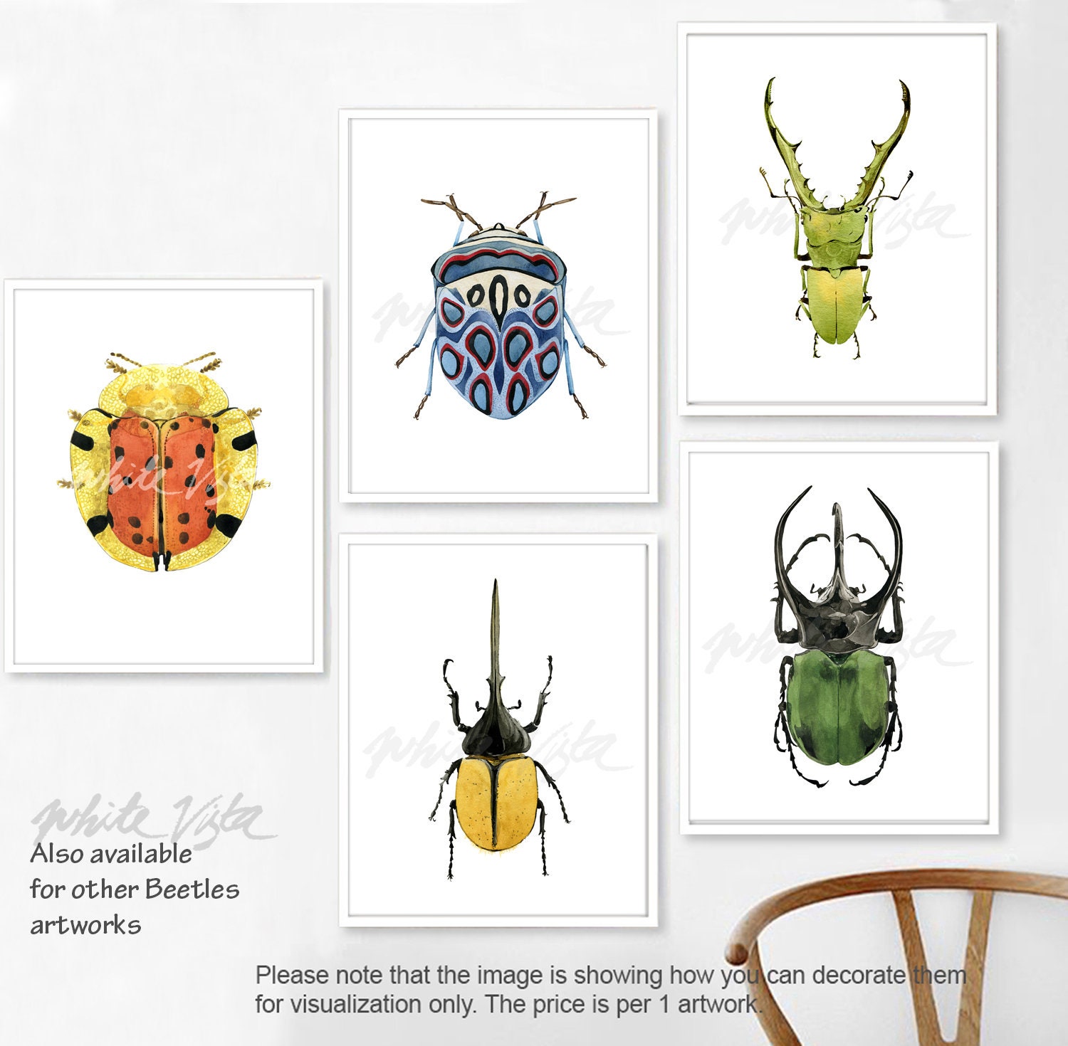 Beetle Art Prints, Nature Painting Art, Egyptian Scarab Illustration ...
