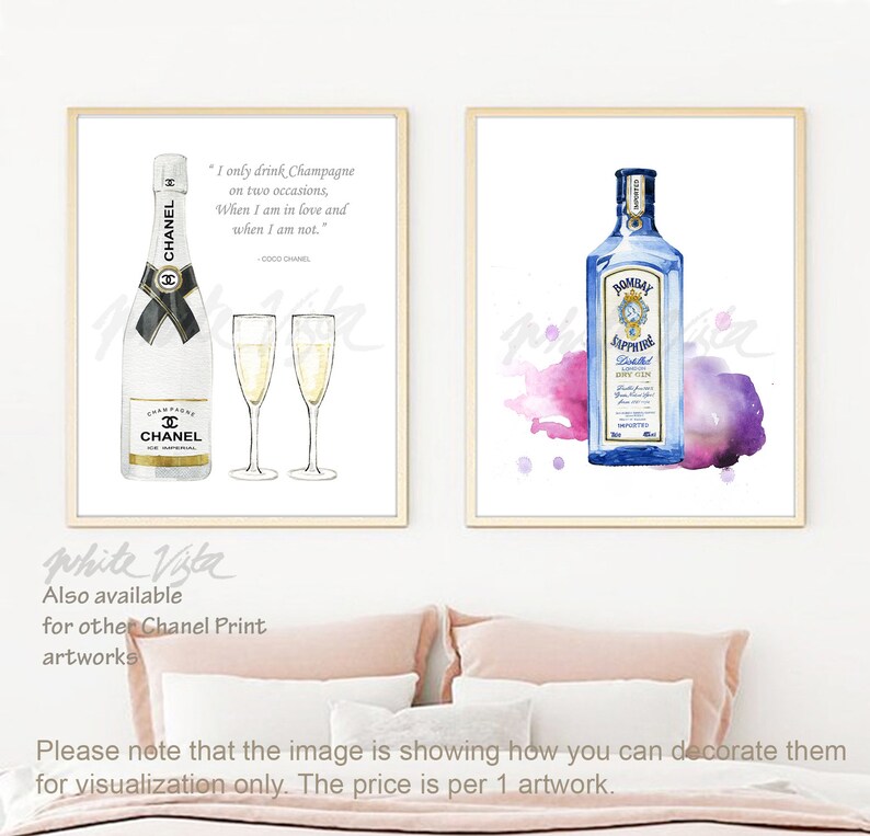 GIN Cocktail Print Bar Wall Art Alcohol Poster Gin Lover Etsy