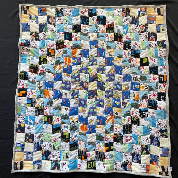 Flannel Around the World Baby or Toddler Quilt