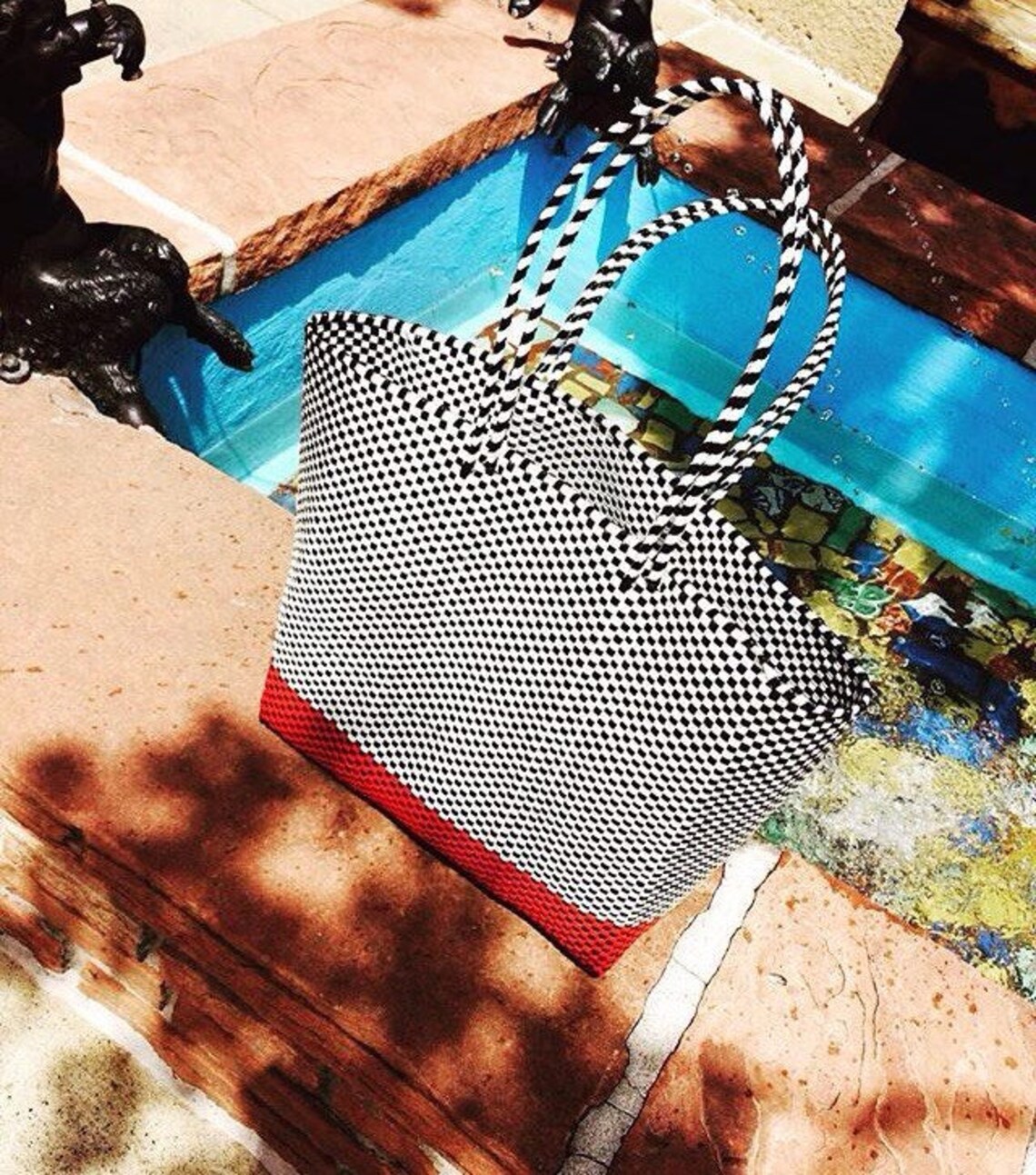 Handmade Plastic Bag Beach Bag Summer Bag Plastic Tote Etsy