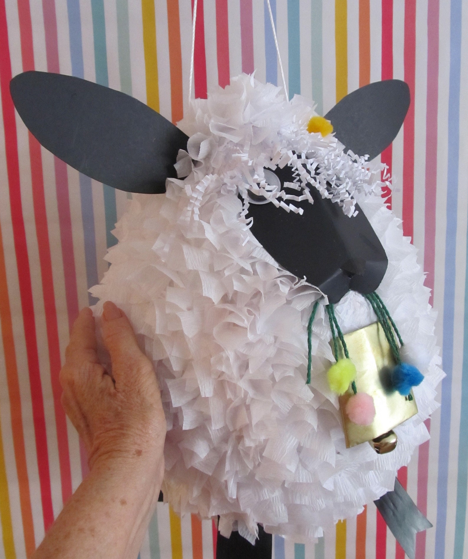 Little Lamb Pinata Fluffy Lamb Birthday Nature Pinata Etsy