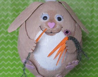 Bunny Pinata, Bunny Cotton Tail, Bunny Birthday, Easter Bunny Pinata, Bunny Carrot Pinata, Nature Pinata, Original Design Pinata,Bunny Decor