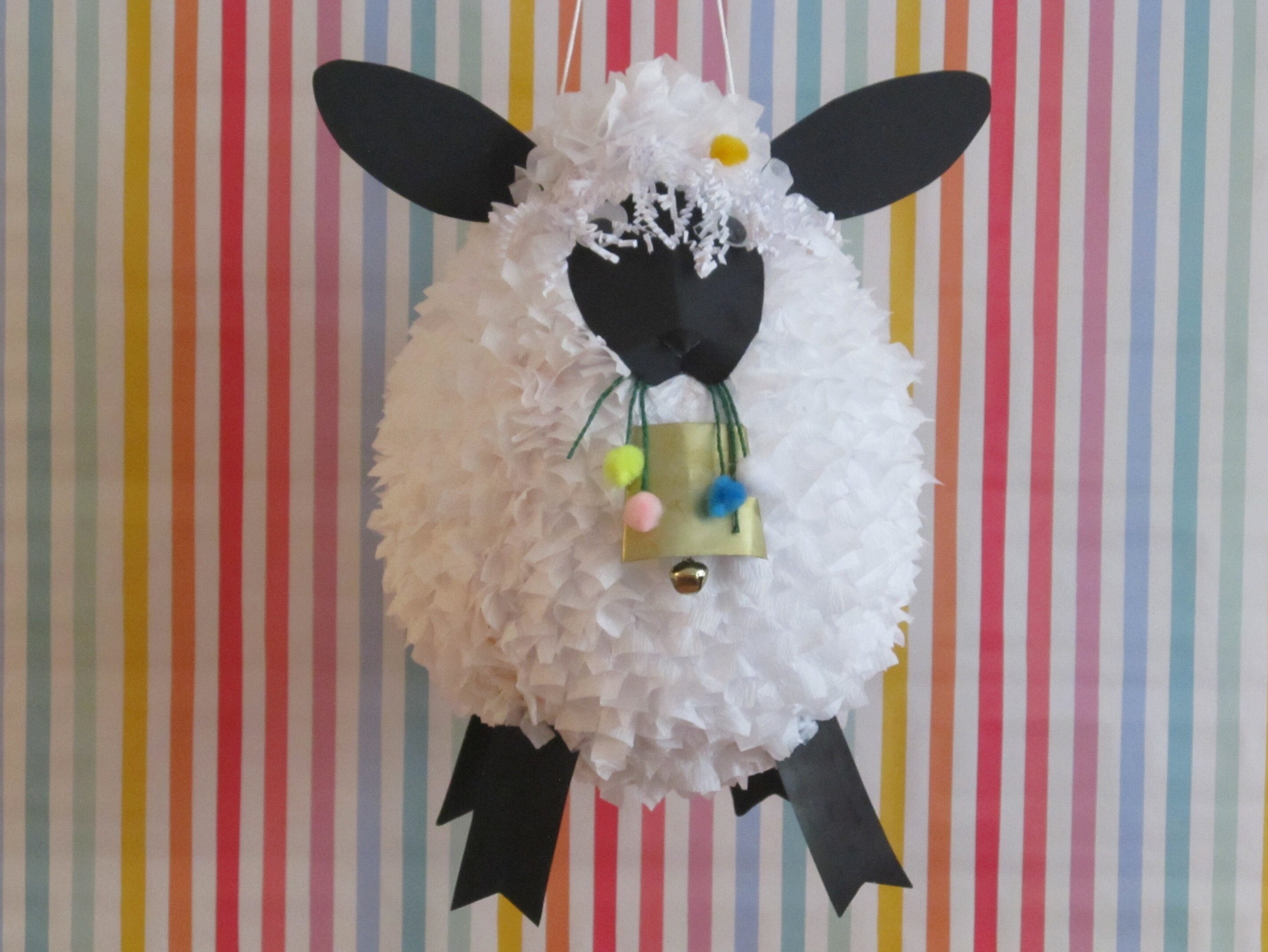 Little Lamb Pinata Fluffy Lamb Birthday Nature Pinata Etsy