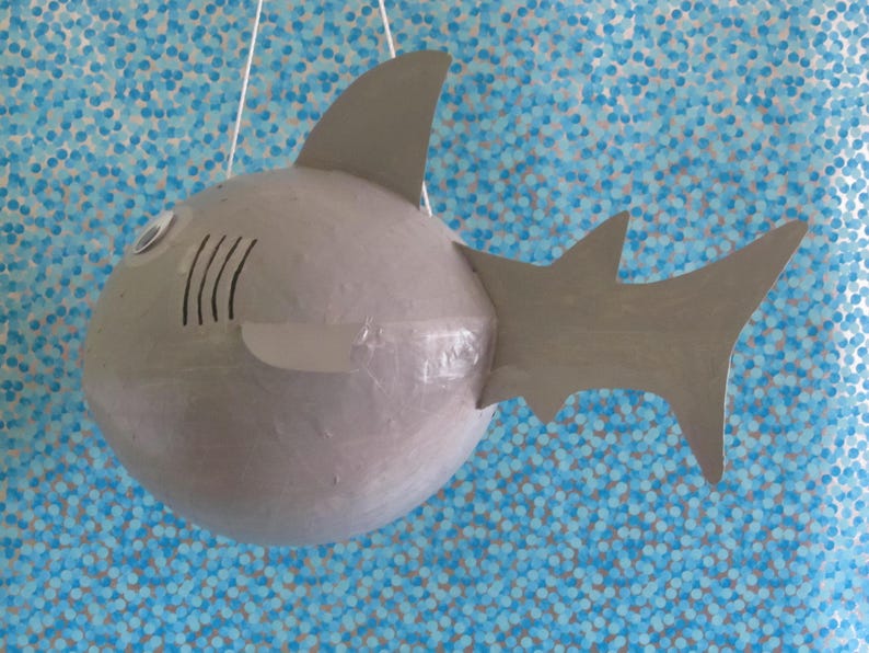 SHARK Pinata, Hungry Shark Birthday, Hand Painted, Original Design ...