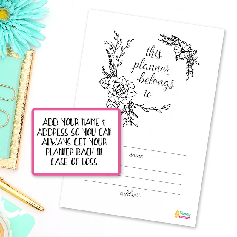 This Planner Belongs to Printable Personalized Planner | Etsy