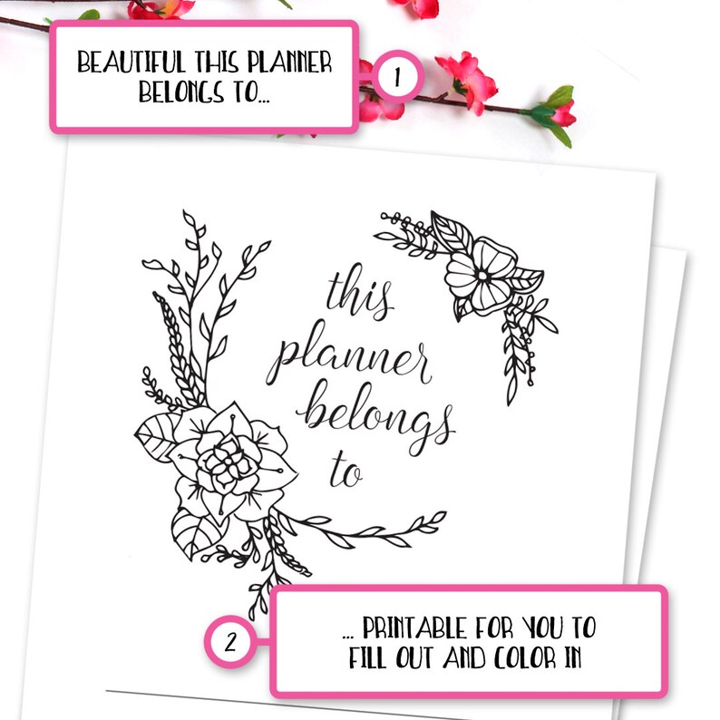 This Planner Belongs to Printable Personalized Planner | Etsy