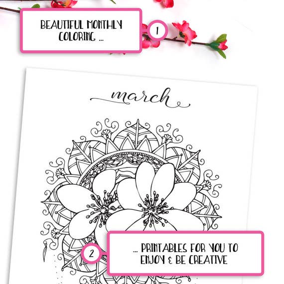 Printable Hello March Monthly Bullet Journal Printables Etsy