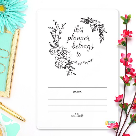 This Planner Belongs To Sticker A5 Bullet Journal Sticker | Etsy