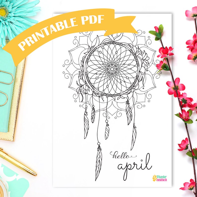 Printable Dreamcatcher Coloring Site Month to month Bullet Magazine Printables Hi April Grownup Coloring Site Bohemian Printable Boho PDF picture about Legend of the Dreamcatcher Printable referred to as Printable Dreamcatcher Coloring Web site Regular Bullet Magazine Printables Hi April Grownup Coloring Web page Bohemian Printable Boho PDF