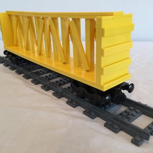 Custom Train Centerbeam Flat Car MOC (Instructions Only)