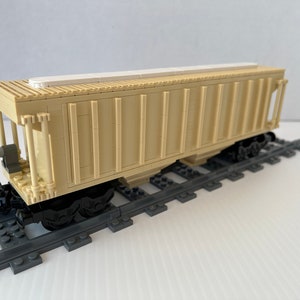 Custom Train Flat Sided Covered Hopper Car MOC (Instructions Only)