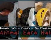 Custom Animal Ear Hat: Poseable Plush Creature Hood