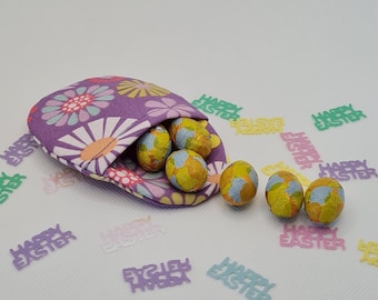 Cotton Fabric Refillable Easter Eggs - Easter Egg Hunt Gift, Low-Plastic Easter Gift, Gift for Child, Friend, Work Colleague