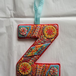 Hand Embroidered Felt Alphabet Ornaments All Letters Available Gift For Baby, Naming Gift, Name Gift, Gift For Child, Mum, Parent image 8