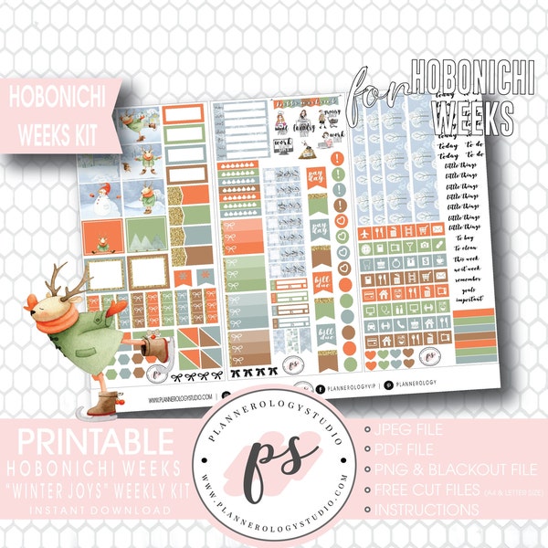Free Hobonichi Weeks Stickers Printable - Etsy