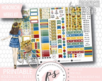 Dolce Vita Full Weekly Kit Hobonichi Weeks Digital Printable Planner Stickers | JPG/PDF/Free Cut Files