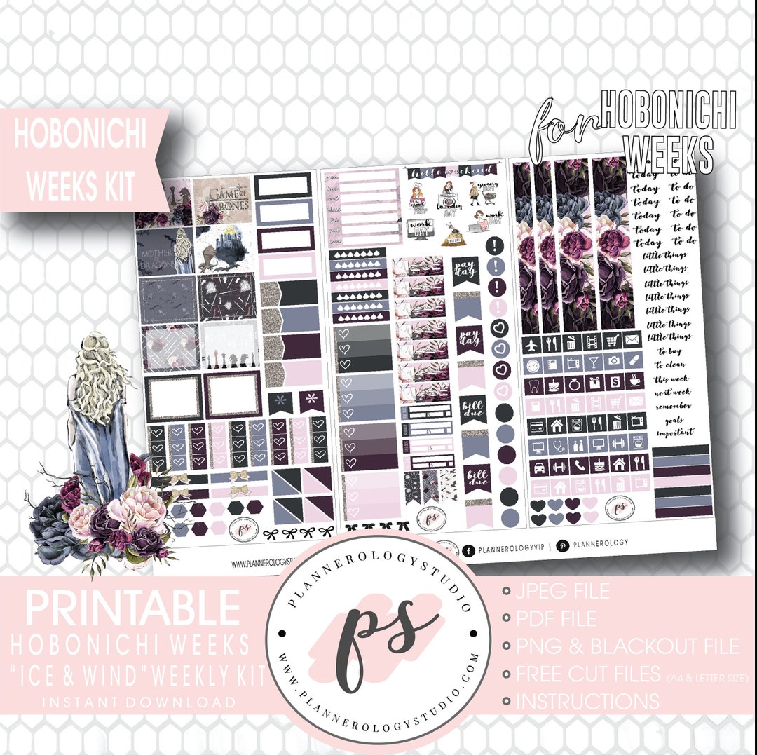 Ice & Wind (got Inspired) Full Weekly Kit Hobonichi Weeks Digital ...