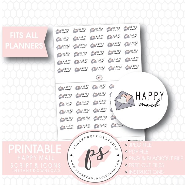 Happy Mail Printable - Etsy