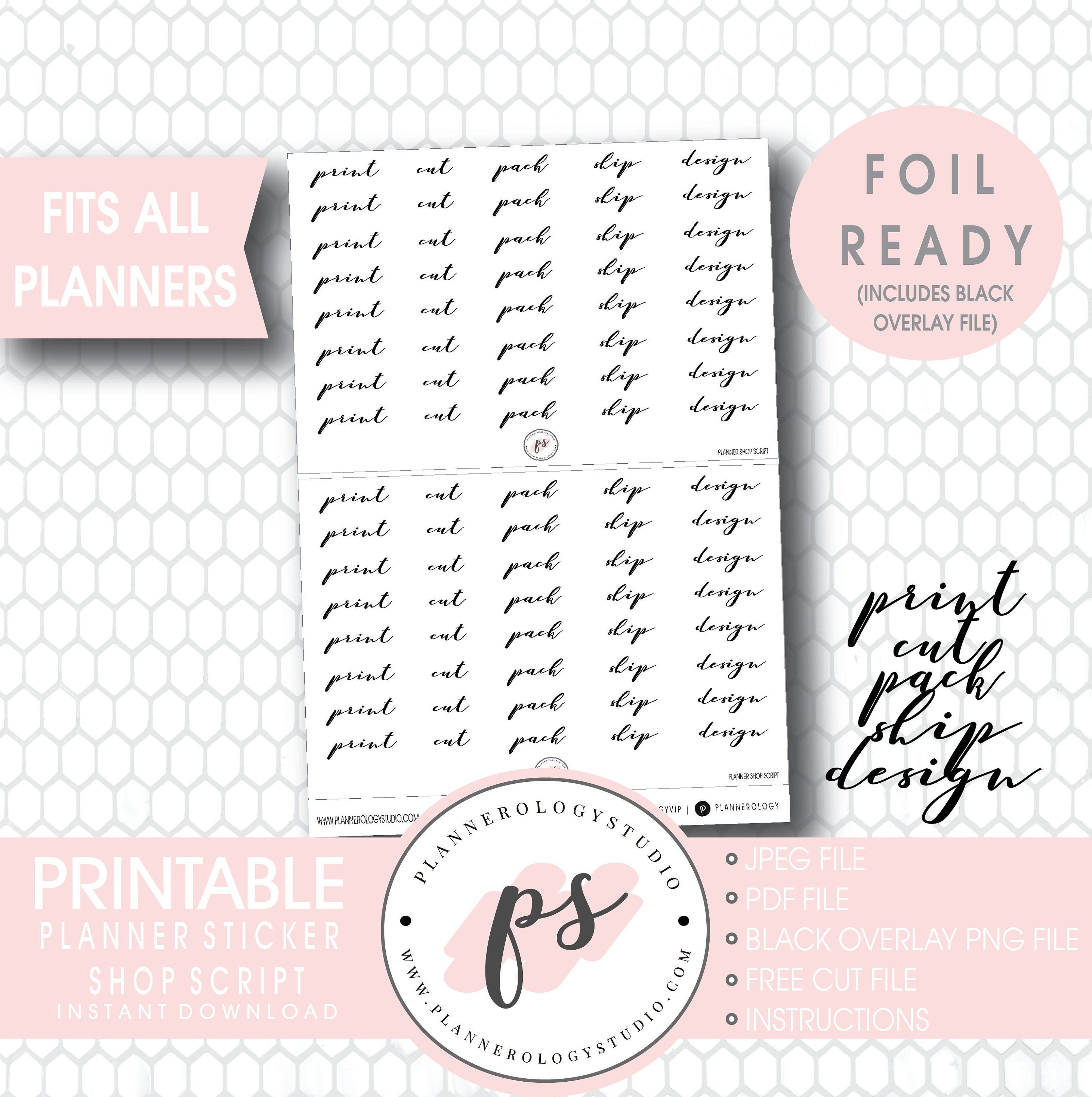 Craft Supplies & Tools shopping stickers Printable planner stickers ...