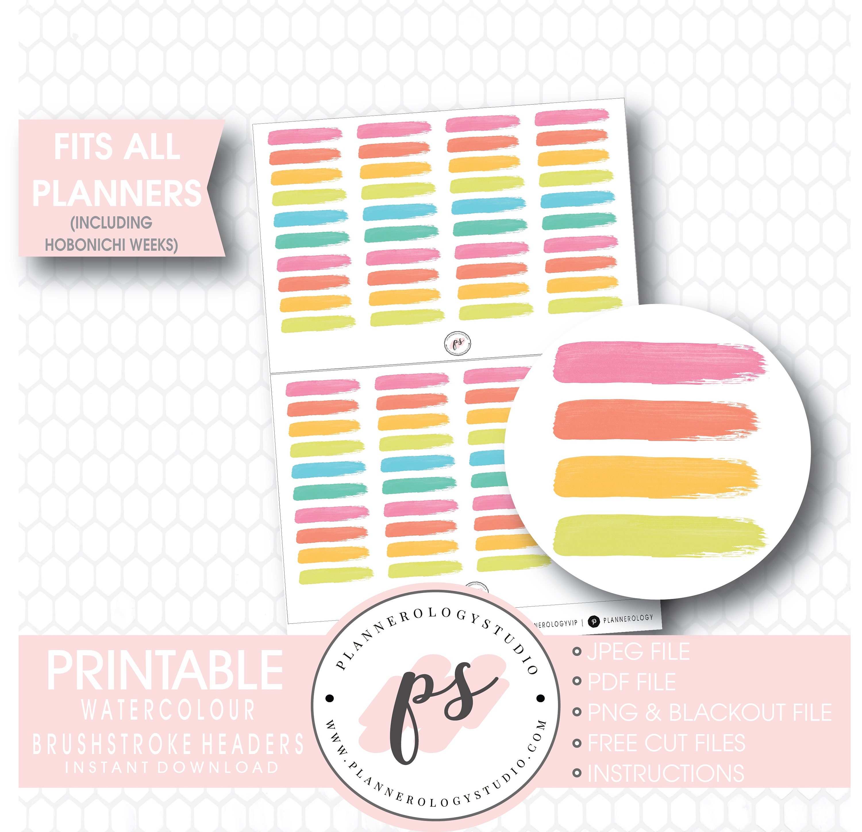 Hobonichi Weeks Functional & Basics Digital Printable Planner Stickers Kit