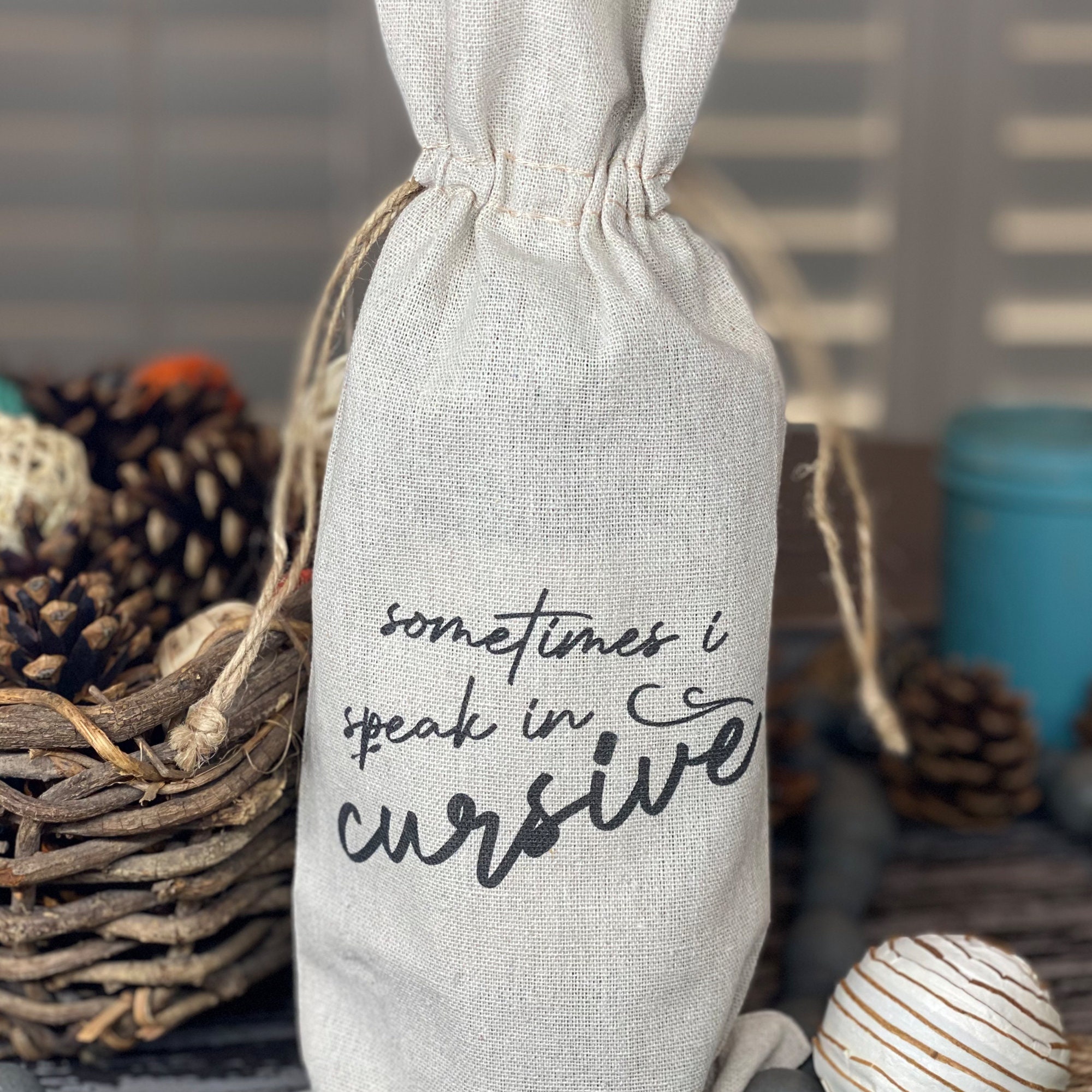 Canvas Wine Bottle Bags Etsy