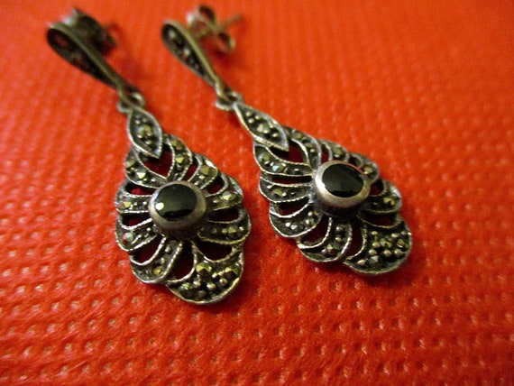 FREE SHIPPING! Vintage Lovely Art Deco Marcasite/… - image 2