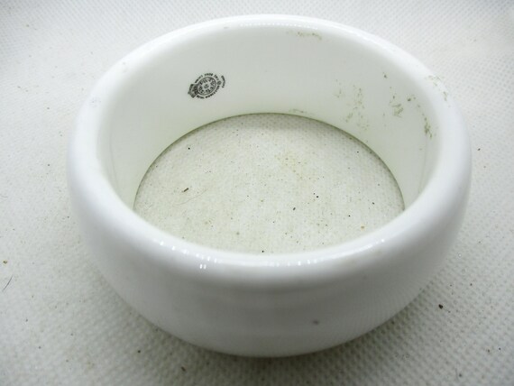Vintage White Bone China Bangle: Kenneth Jay Lane… - image 6