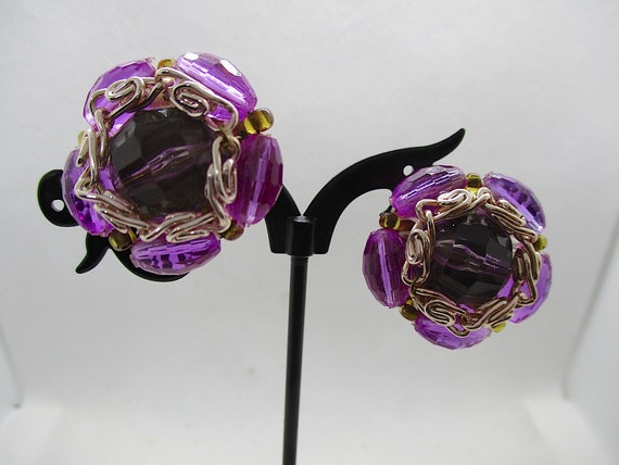 Vintage 'Western Germany' Faceted Purple/Lavender… - image 4