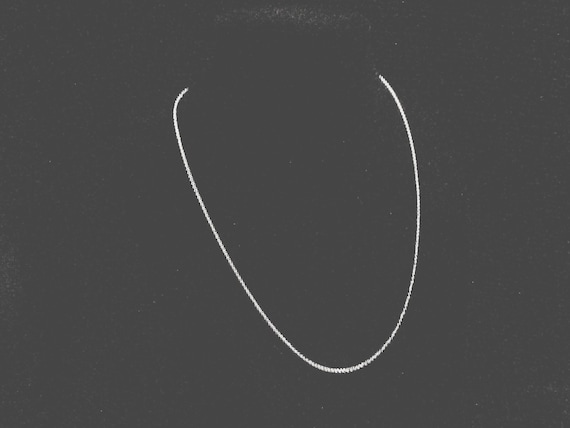 Solid Cable Sterling Silver Necklace: Italian 20"… - image 1