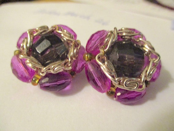 Vintage 'Western Germany' Faceted Purple/Lavender… - image 3