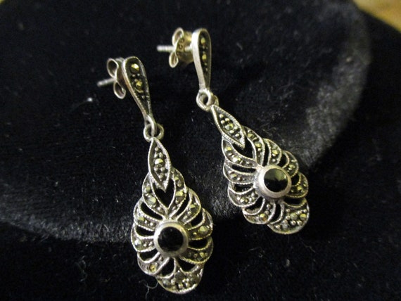 FREE SHIPPING! Vintage Lovely Art Deco Marcasite/… - image 1