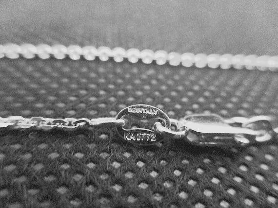 Solid Cable Sterling Silver Necklace: Italian 20"… - image 3