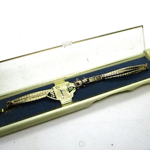 Vintage JB Champion 10K vergulde art-deco horlogeband