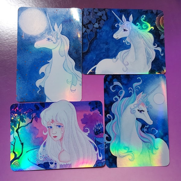 Das letzte Einhorn Vinyl Sticker holographic