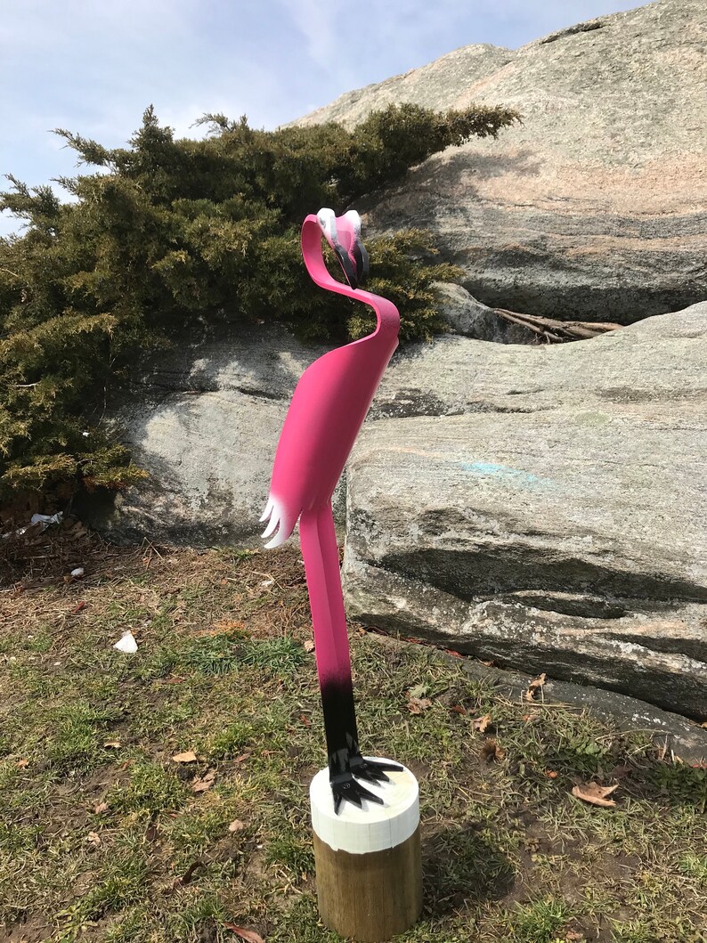 PVC Pipe Birds Flamingo Yard Garden Decor Statue Handmade Etsy