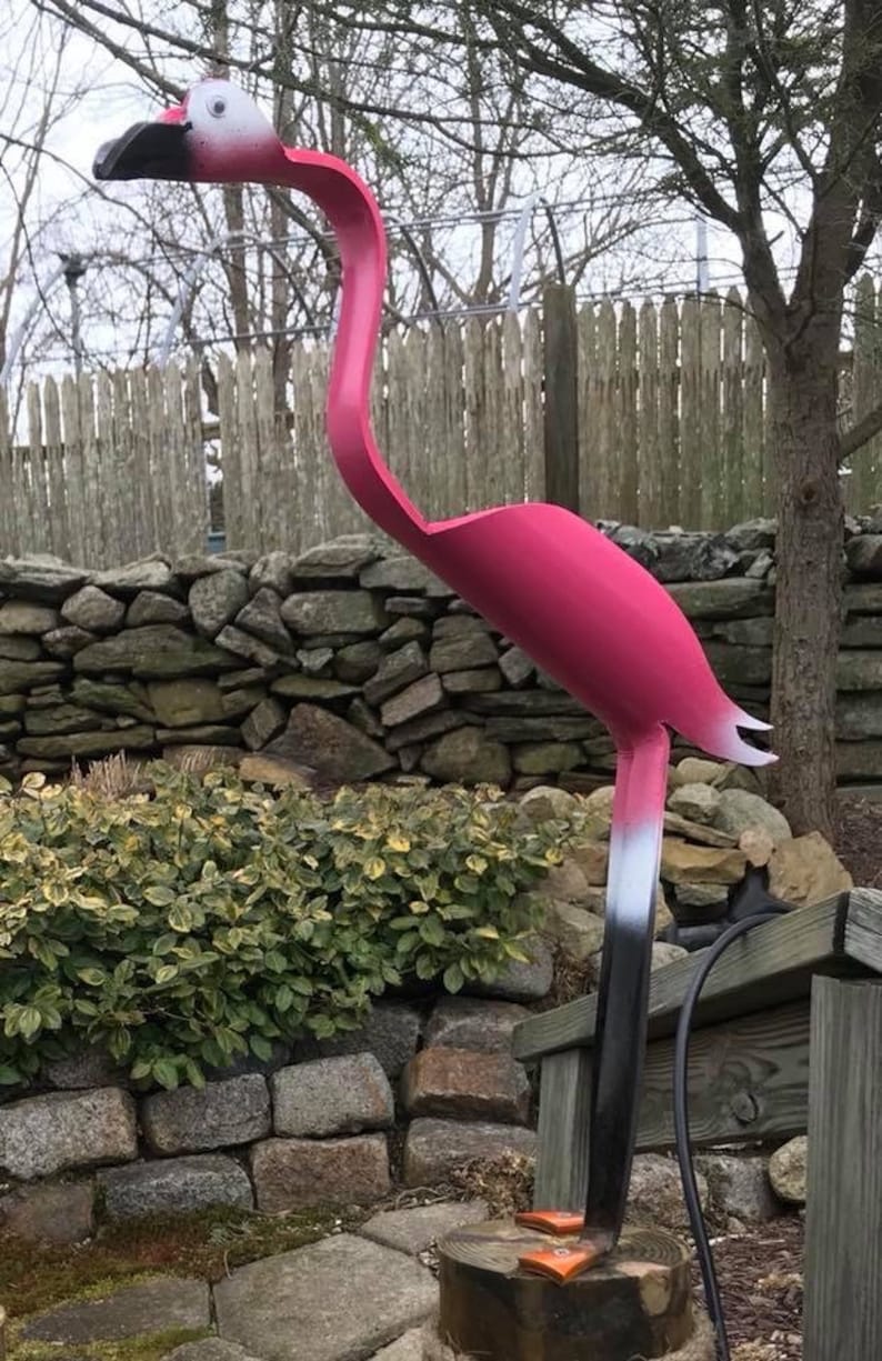 PVC Pipe Birds Flamingo Yard Garden Decor Statue Handmade Etsy