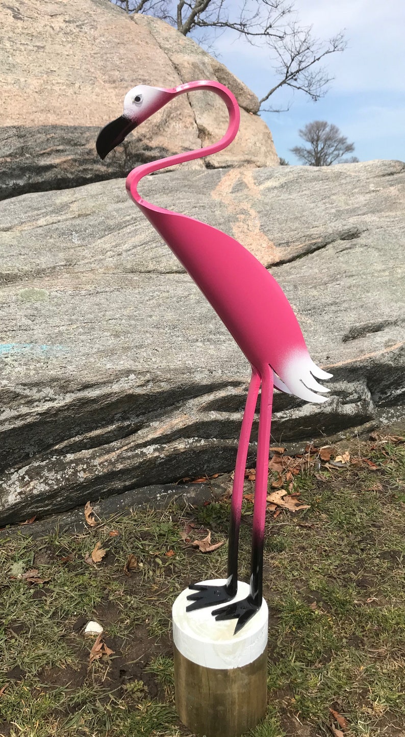 PVC Pipe Birds Flamingo Yard Garden Decor Statue Handmade | Etsy