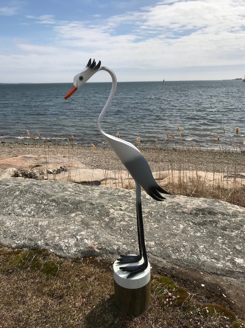 PVC Pipe Birds Great White Egret Yard Garden Decor Statue Etsy