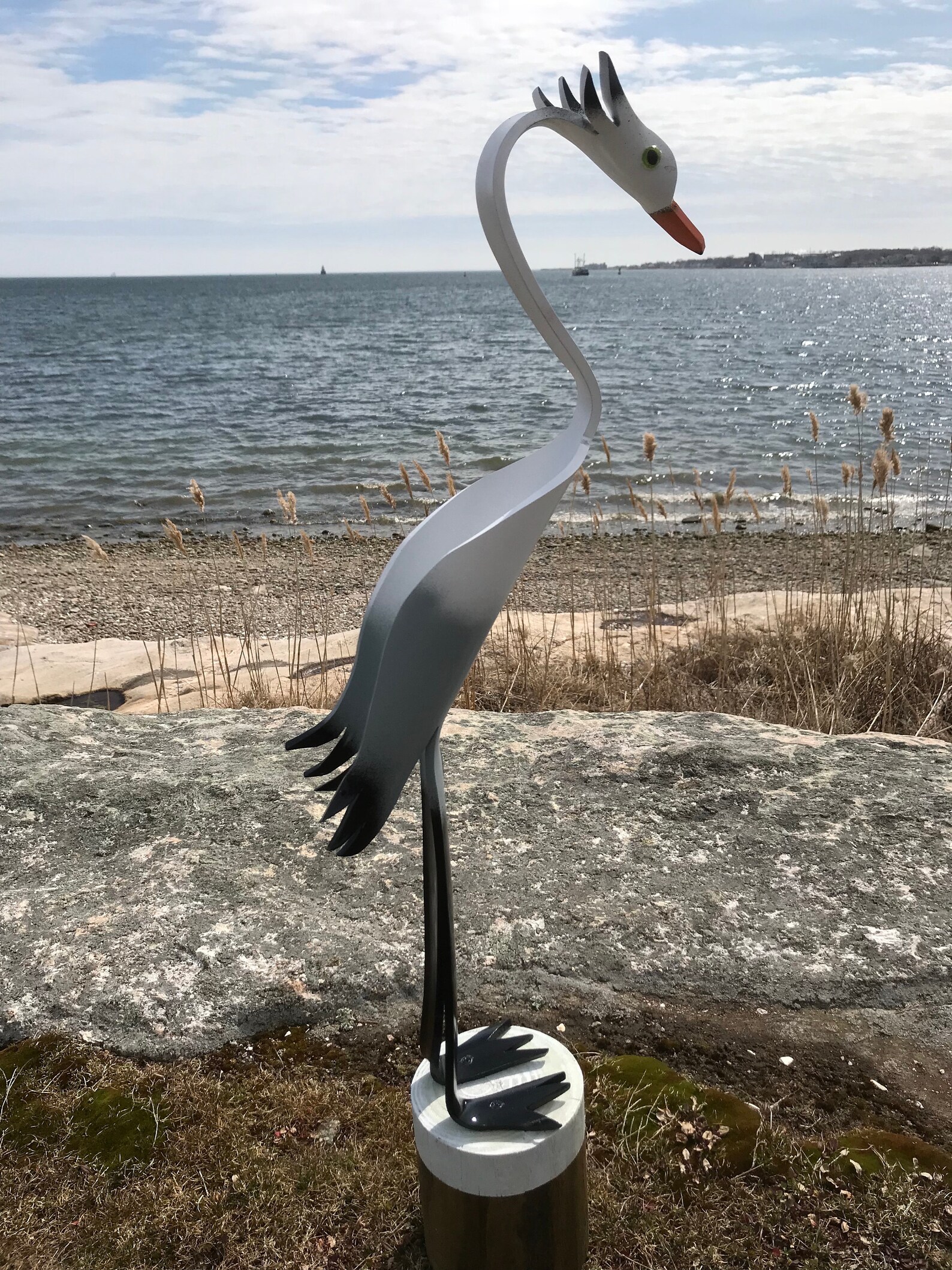 PVC Pipe Birds Great White Egret Yard Garden Decor Statue Etsy