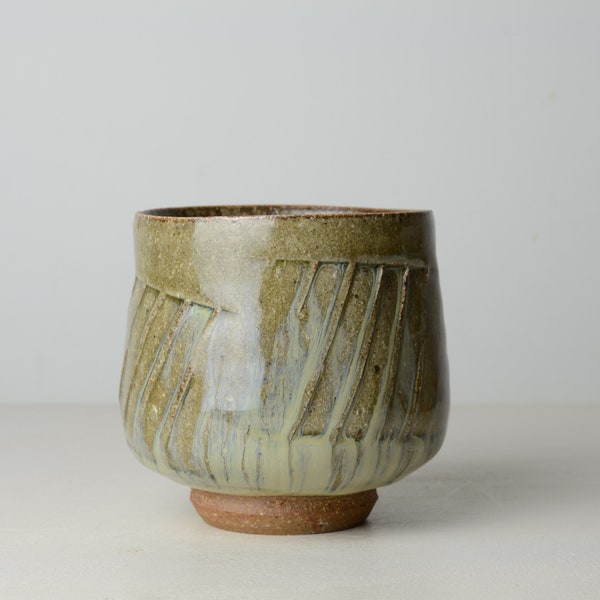 Paddled Cup - Nuka and Wood Ash Glazes