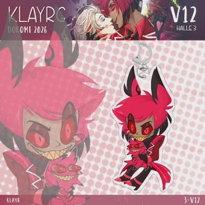 Chibi Alastor and Cursed Cat Alastor - Keychain