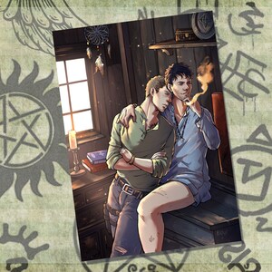 Destiel "Fin du monde", Surnaturel, Carte postale, Endverse